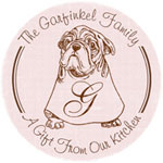 Name Doodles - Large Round Gift Stickers (Culinary Pooch)